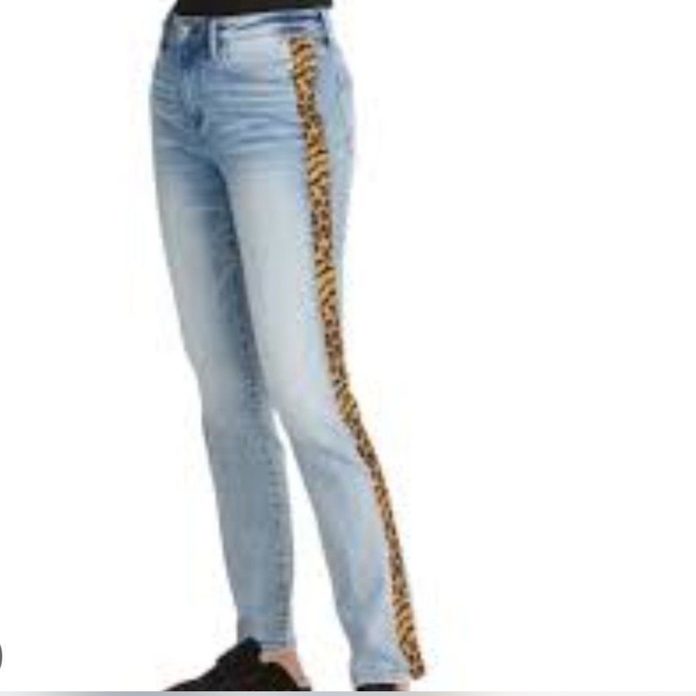 Women’s Driftwood Audrey Tiger King Embroidered Straight Leg Jeans sz W27/L31